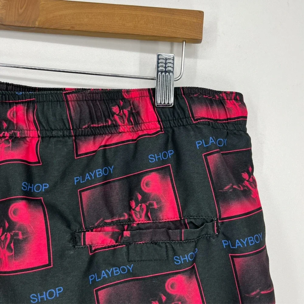 Playboy by PacSun Swim Trunks Men's XL Multicolor‎ Mesh Lined Drawstring Logo 5